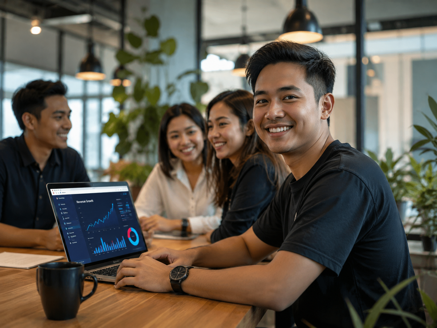 Qoobiz entrepreneurs working together